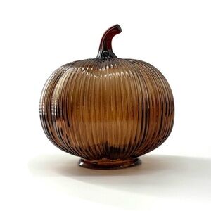 New Target Bullseye Playground Fall Brown Light Up Glass Pumpkin